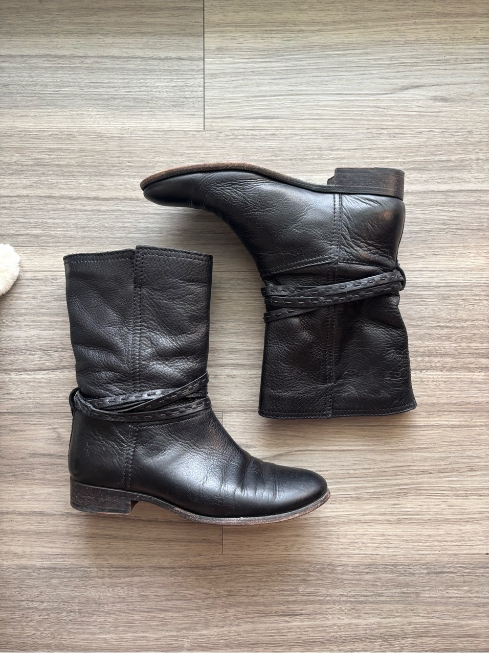 Frye Cara Pickstitch Leather Boots